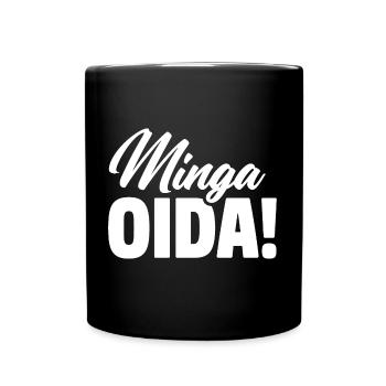 MINGA OIDA | MÜNCHEN | GESCHENK - Tasse einfarbig - Schwarz - Vorne