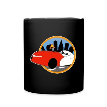 Velomobil-Skyline - Tasse einfarbig - Schwarz - Vorne