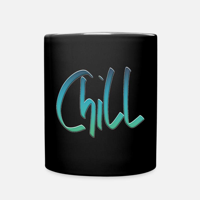 Chill again - Full Colour Mug - black