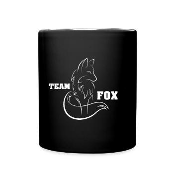 team fox fuchs symbol geschenk idee idea gift - Tasse einfarbig - Schwarz - Vorne