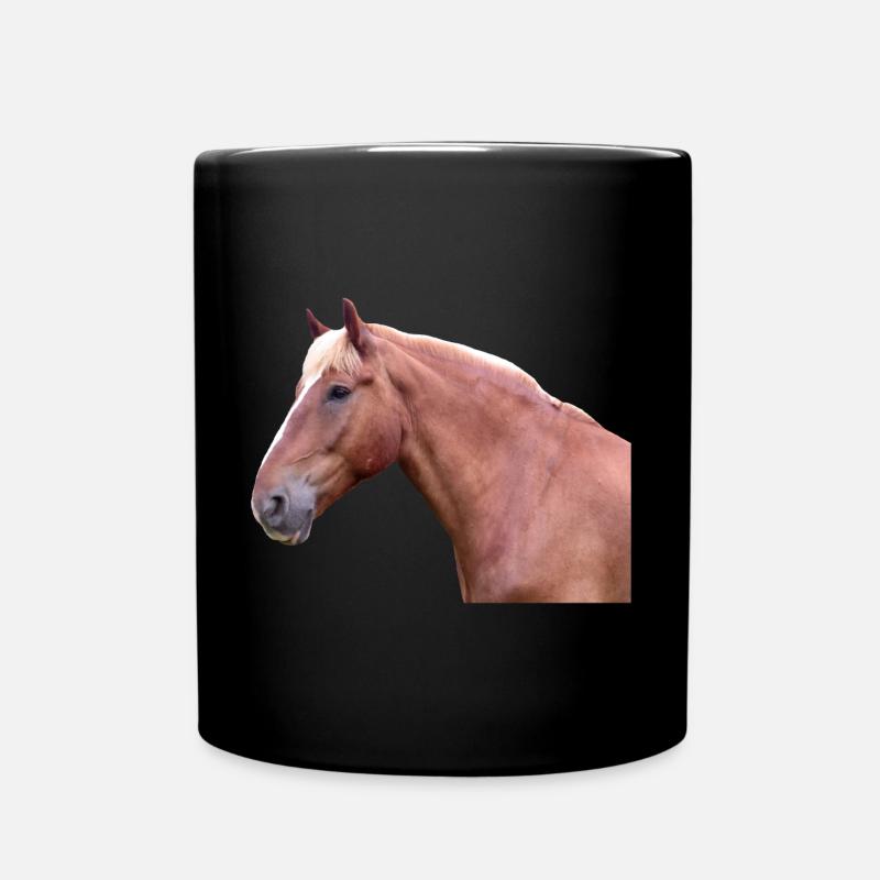 Pferdekopf Pferd Dressurpferd Pferderasse Reiter - Tasse einfarbig - Schwarz