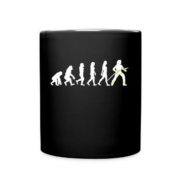Feuerwehrfrau Damen Feuerwehr Evolution - Tasse einfarbig - Schwarz - Vorne
