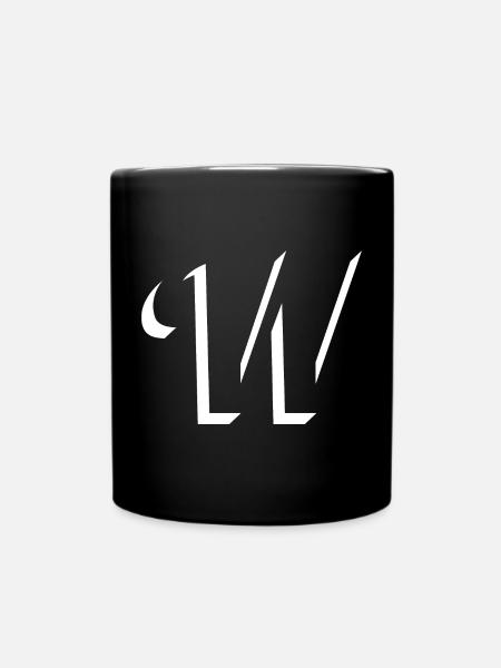 Letter W, Name, der Buchstabe W - Tasse einfarbig - Schwarz