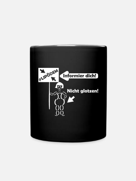 Lipödem Kämpferin - Tasse einfarbig - Schwarz