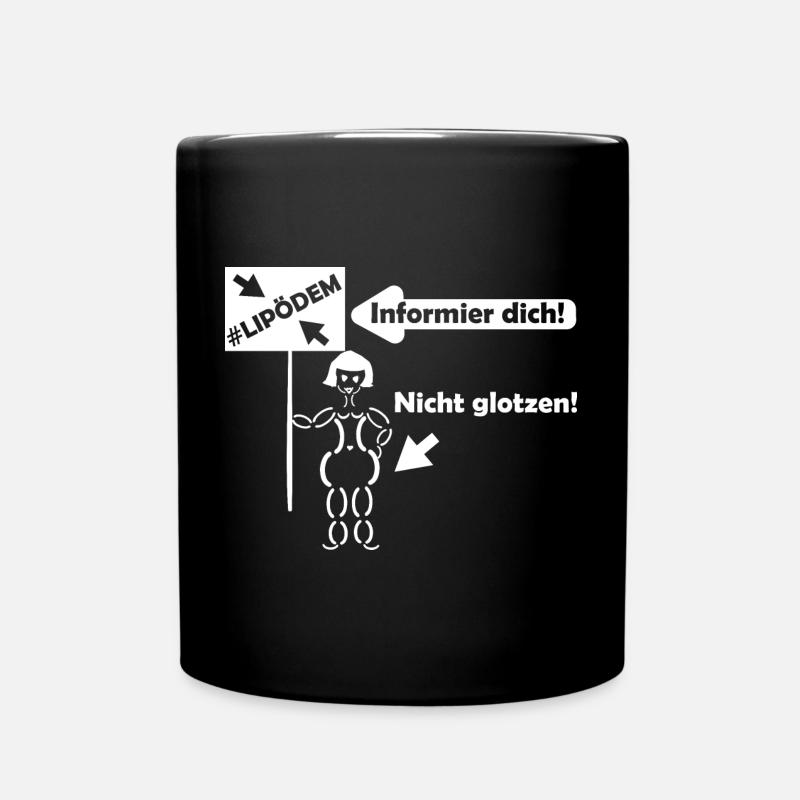 Lipödem Kämpferin - Tasse einfarbig - Schwarz