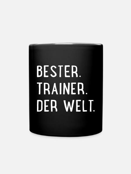 Bester Trainer der Welt - Tasse einfarbig - Schwarz
