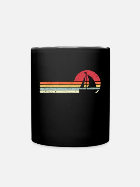 retro boat voile anchor - Mug uni - noir