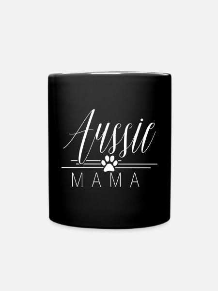 Australian Shepherd Aussie Mama - Tasse einfarbig - Schwarz