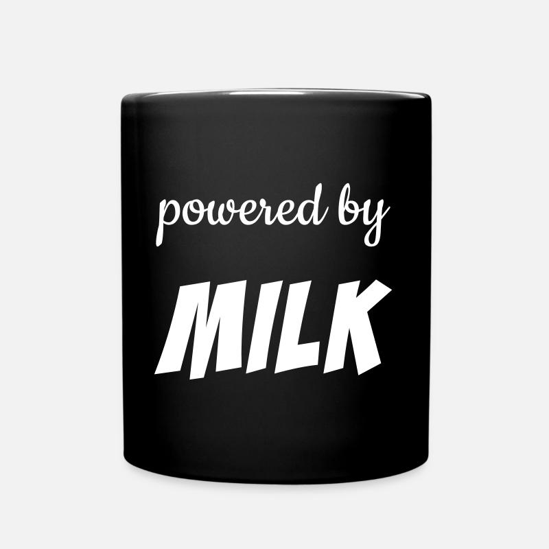 Powered by Milk - Black&White - Tasse einfarbig - Schwarz