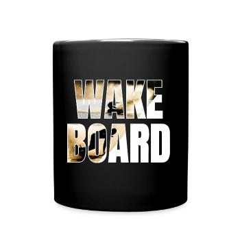 Wakeboard Wakeskate Wassersport Boot Wakeboarder - Tasse einfarbig - Schwarz - Vorne