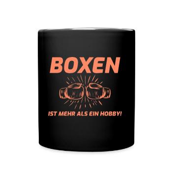 Boxen Spruch - Tasse einfarbig - Schwarz - Vorne