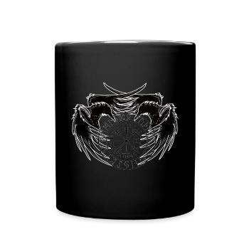 Norse Kreiszeichen mit Wolfssigillum - Tasse einfarbig - Schwarz - Vorne