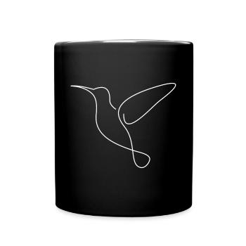 White Hummingbird - Full Colour Mug - black - Front