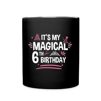 6ème anniversaire 6 ans - Mug uni - noir - Devant