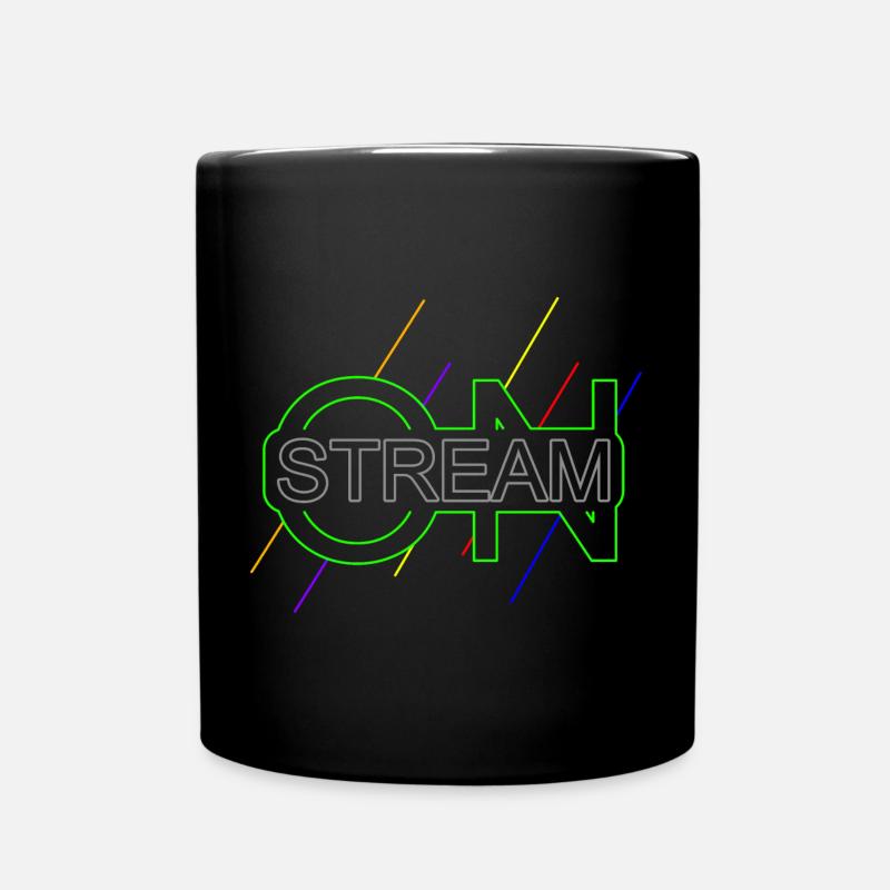 Stream on Live Streamer Gamer - Full Colour Mug - black