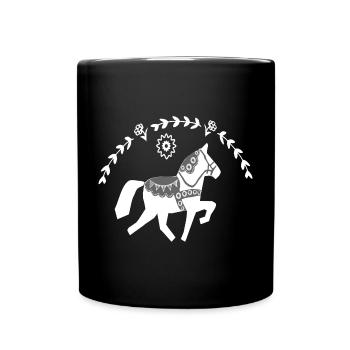 Islandpferd Dalapferd Tölt Schwedenstyle - Tasse einfarbig - Schwarz - Vorne