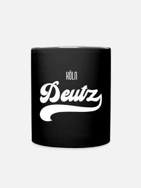 Köln Deutz - Tasse einfarbig - Schwarz