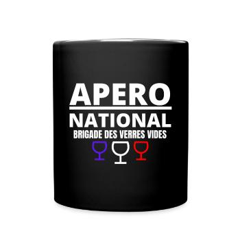 apéro, apéro national, picole nationale - Mug uni - noir - Devant