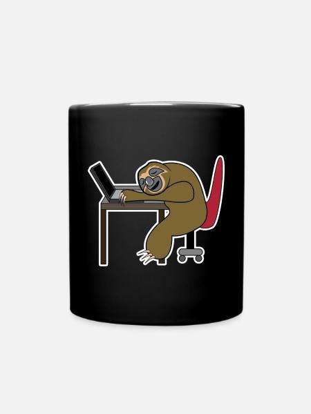 Laptop Home Office Statement Wfh Lustig Freelancer - Tasse einfarbig - Schwarz