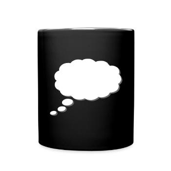 Thought Cloud, Thinkbubble. To personalize - Full Colour Mug - black - Front