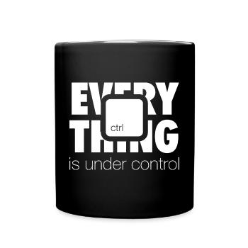 Under ctrl (dark) - Full Colour Mug - black - Front