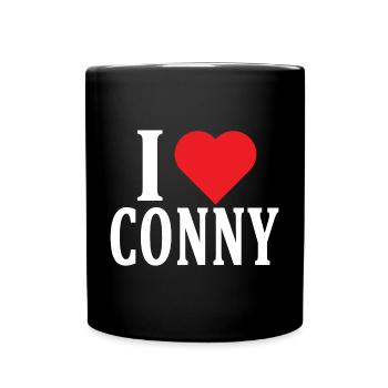 T-Shirt Ich liebe Conny T-Shirt Geschenkidee - Tasse einfarbig - Schwarz - Vorne