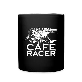 café racer motorcycle icon illustration icon logo - Full Colour Mug - black - Front