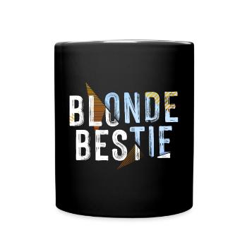 Blonde Bestie für heiße Blondinen - Tasse einfarbig - Schwarz - Vorne