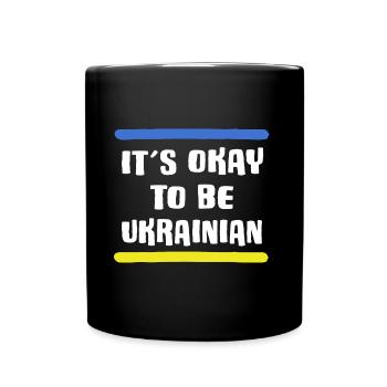 free ukraine slava ukraini zelenskyi ukrainian - Full Colour Mug - black - Front