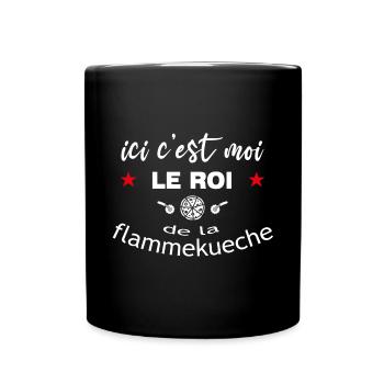 Voici Moi Le Roi de la Flammekueche - Mug uni - noir - Devant