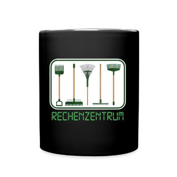 garten kleingarten biobauer rechenzentrum gärtner - Tasse einfarbig - Schwarz - Vorne