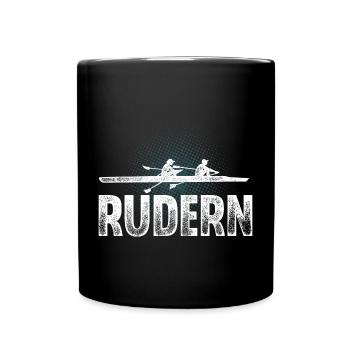 Rudern Ruderer Ruderboot - Tasse einfarbig - Schwarz - Vorne