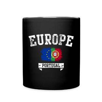 Europe Portugal Flag Fusion - Full Colour Mug - black - Front