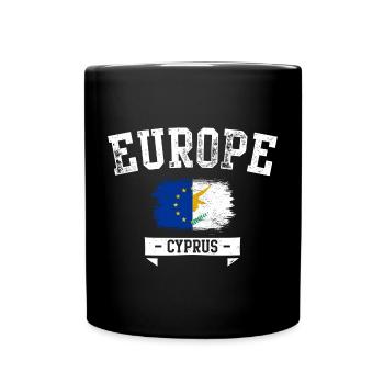 Emblème Europe Chypre - Mug uni - noir - Devant