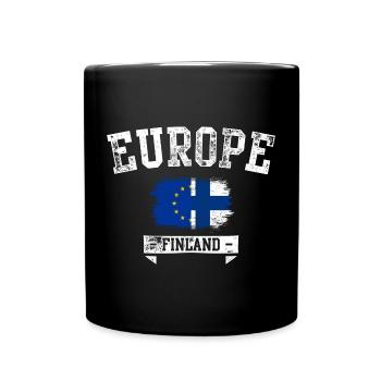 Europe Finlande Fusion Drapeau - Mug uni - noir - Devant