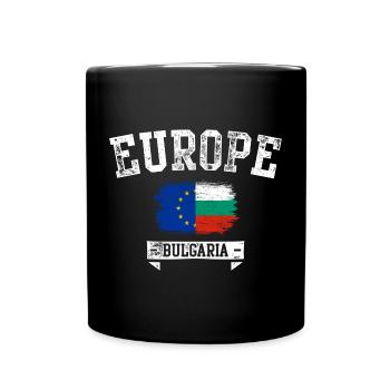 Europe Bulgarie Drapeau de la brosse - Mug uni - noir - Devant