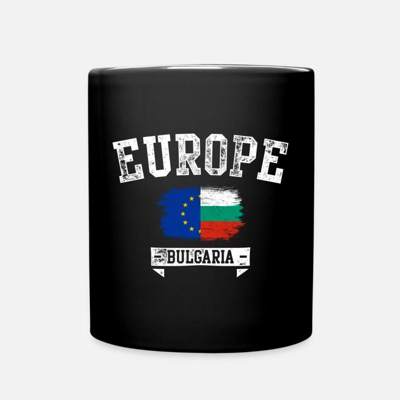Europe Bulgaria Brush Flag - Full Colour Mug - black