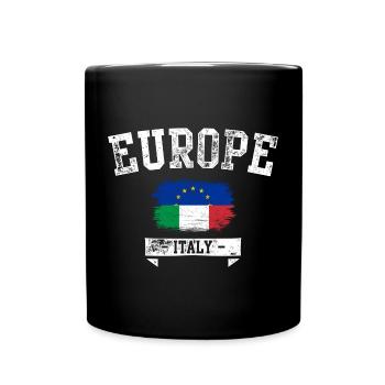 Europe Italy Brush Flag - Full Colour Mug - black - Front