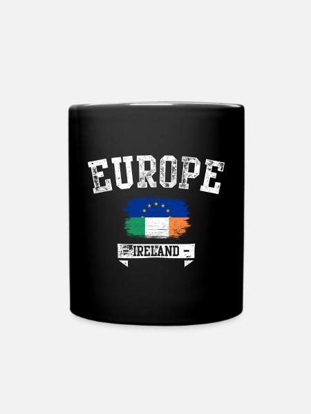 Flagge Irlands - Tasse einfarbig - Schwarz