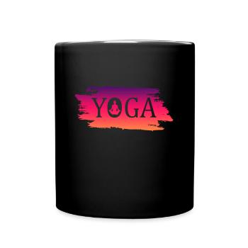 Yoga - Tasse einfarbig - Schwarz - Vorne