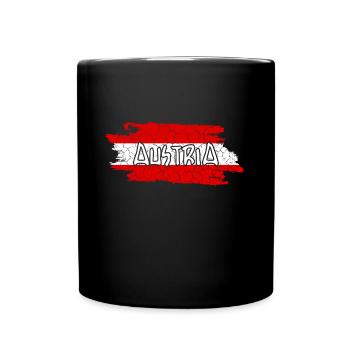 Austria Retro Look - Tasse einfarbig - Schwarz - Vorne
