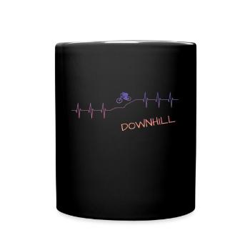 Downhill Bmx MTB Geschenk - Tasse einfarbig - Schwarz - Vorne