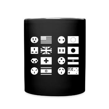 Steckdosen - Tasse einfarbig - Schwarz - Vorne