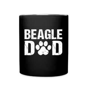 Beagle Dad Beagle Hunde - Tasse einfarbig - Schwarz - Vorne