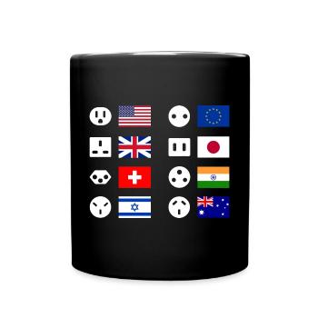 Vue d’ensemble du pays Des types de fiches - Mug uni - noir - Devant