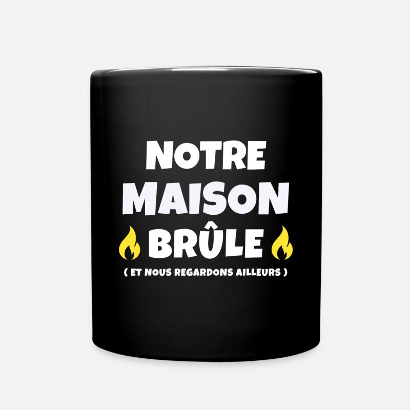 incendie, réchauffement climatique, mégafeu - Mug uni - noir