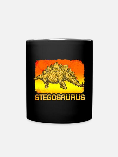 Stegosaurus - Tasse einfarbig - Schwarz