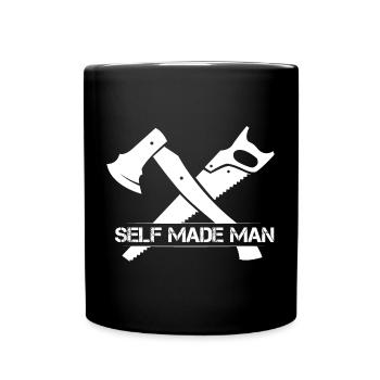 selfmade man Symbol Axt Säge Werkzeug Icon Logo - Tasse einfarbig - Schwarz - Vorne