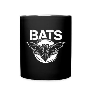 Bats bats symbol bat logo graphic - Full Colour Mug - black - Front