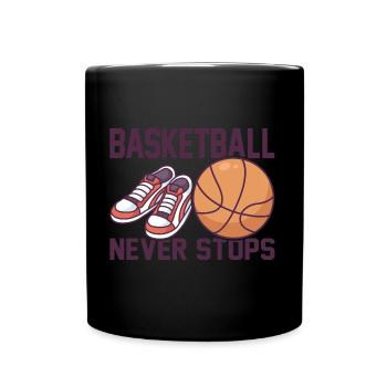 Le basketball n’arrête jamais de dire pour les joueurs de basket-ball - Mug uni - noir - Devant